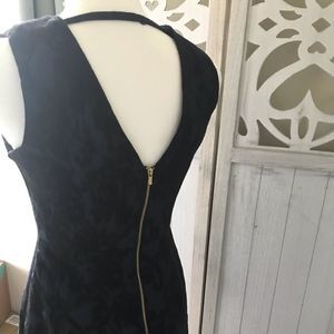 H&M Blue and Black Lace Dress Sz 8